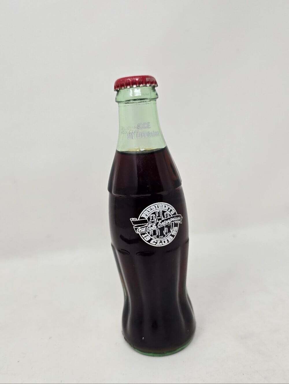 Vintage 90s Coca Cola Glass Bottle Coke Enterprises 99 Presidents Club 99 Full
